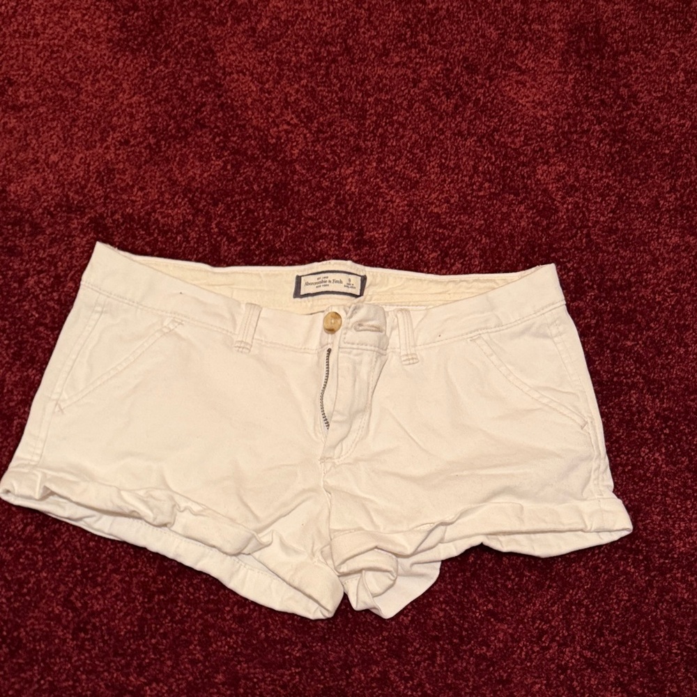 Abercrombie & Fitch Women's White Jean Shorts
